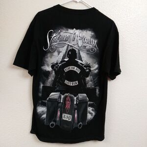 David Gonsales "Ride or Die" Biker Outlaw T-Shirt Large Black